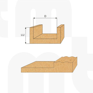 Fresa / Broca Plana Rectificado 50.8 D x 15 LU x 1/2 V x 60 LT - MTM tools 605-508-15